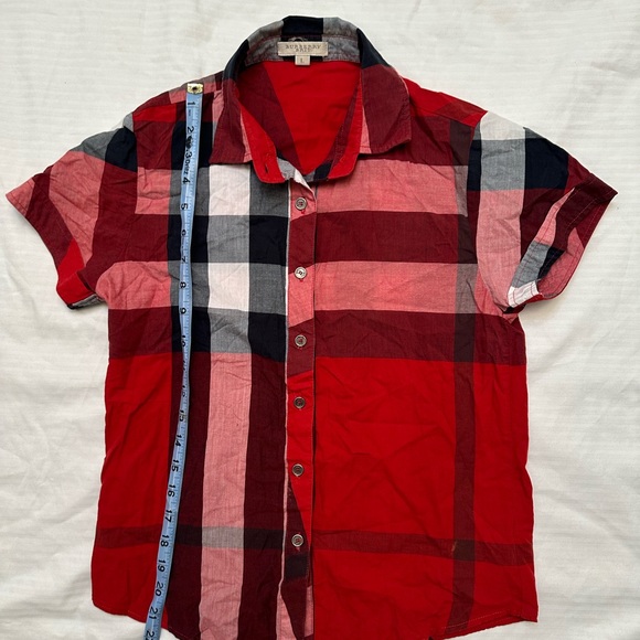 Burberry red women shirt US size 4petite - Picture 15 of 16